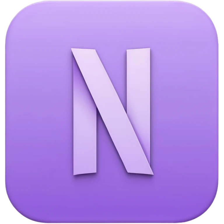 Netflix aesthetic "N" logo in pastel purple emoji