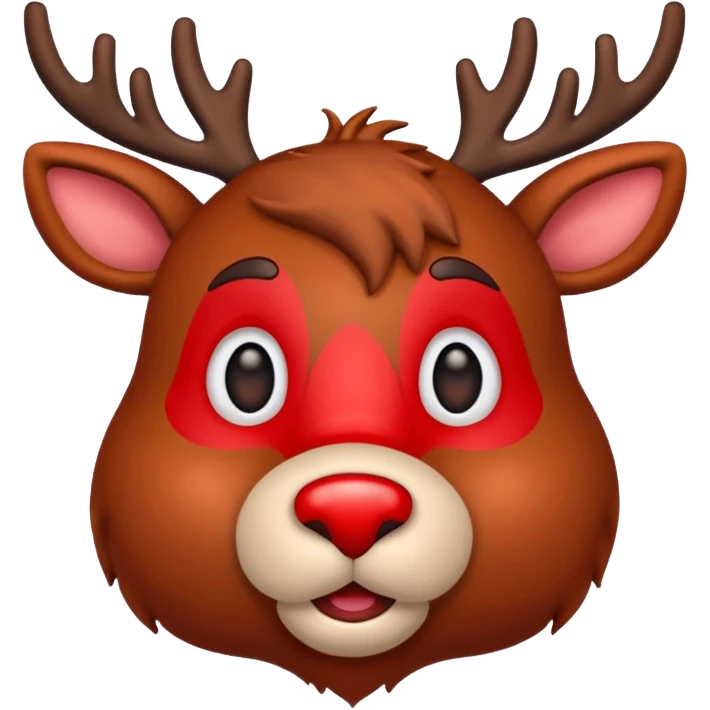Rudolph red nosed reindeer emoji