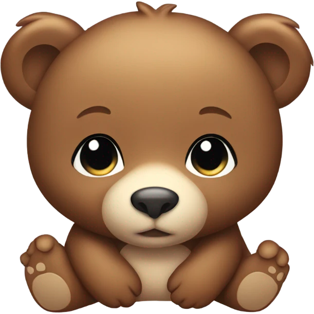 baby bear praying eyes closed emoji