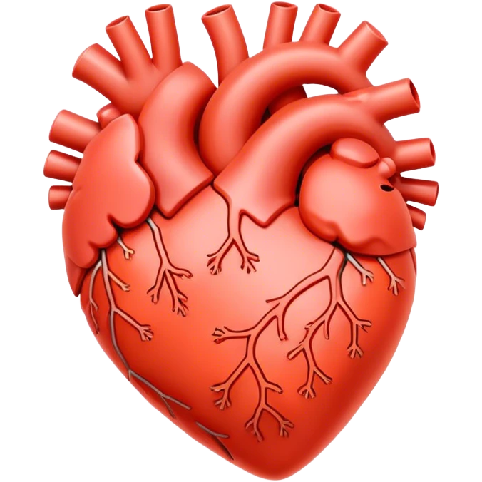 Plain coral color heart emoji