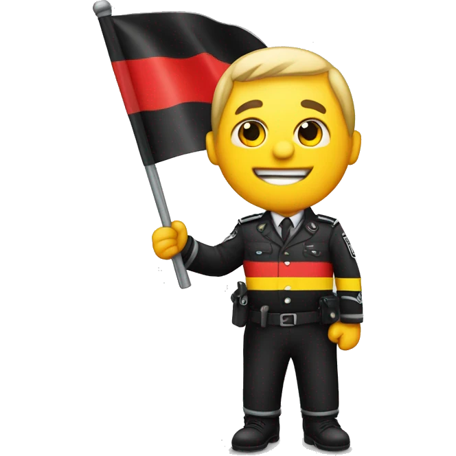 Schwarzer Mann mit Deutschland Flagge emoji
