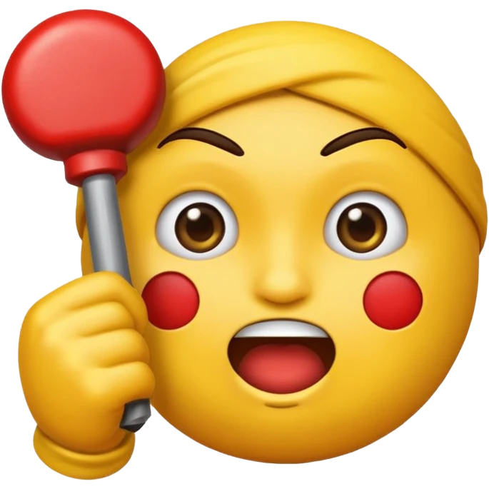 Un emoji coquin qui se mord le poing emoji