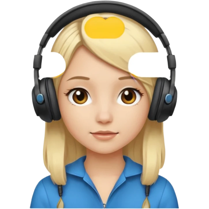 what emoji gril with hephones and blonde hair ? emoji