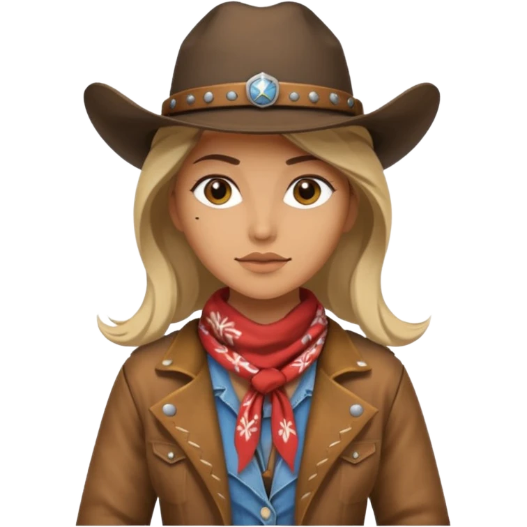 Western female Outlaw emoji