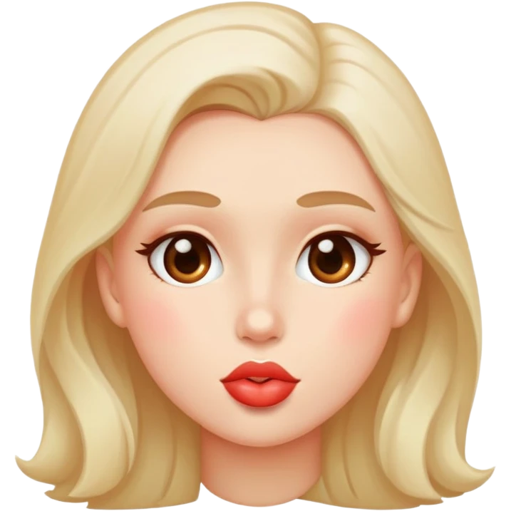 Blush face kiss emoji