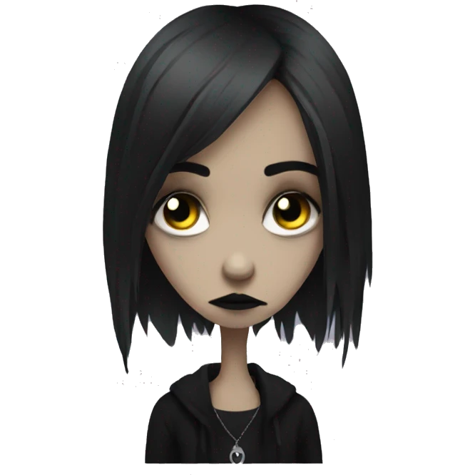 goth sad girl emoji