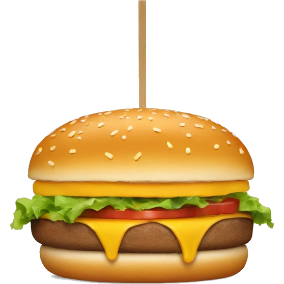 Burger with no cheese emoji