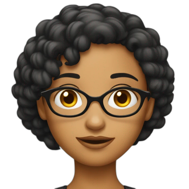 emoji fille noire qui lève les yeux en l'air emoji