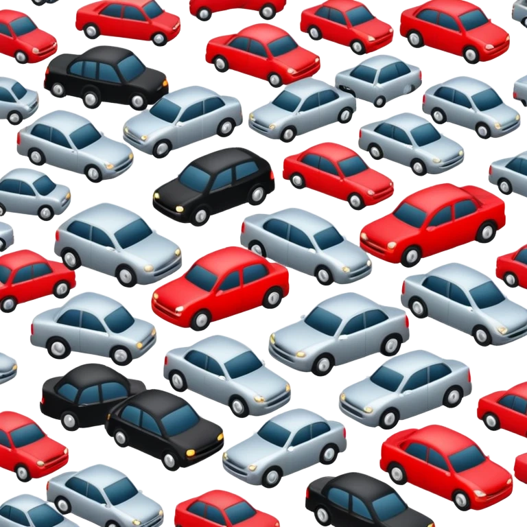 traffic jam with cars emoji