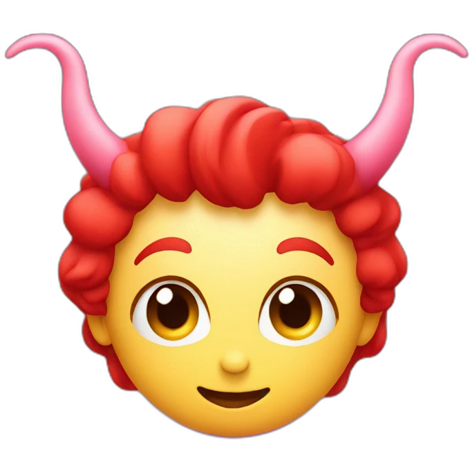 Red heart frame with horns emoji
