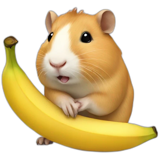 Cavia with banana emoji