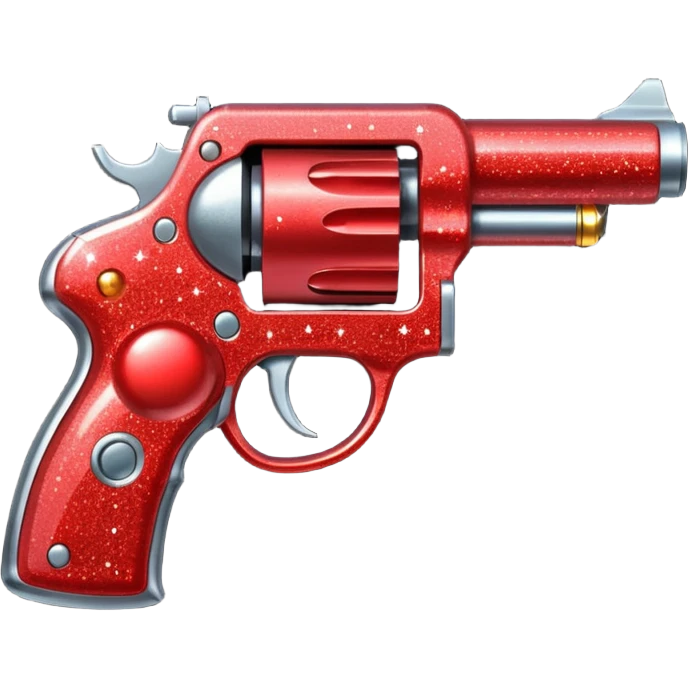 Red glittery gun  emoji