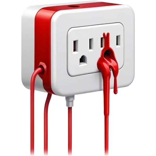 Electric outlet dripping blood emoji