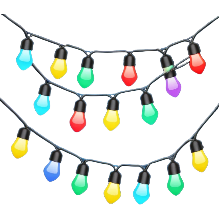 colorful christmas lights emoji