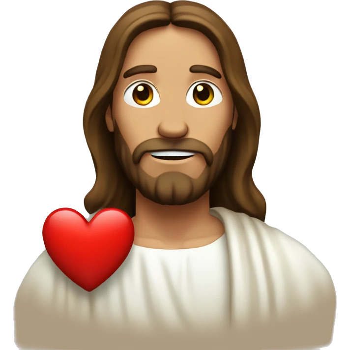 Jesus Christ with a heart emoji