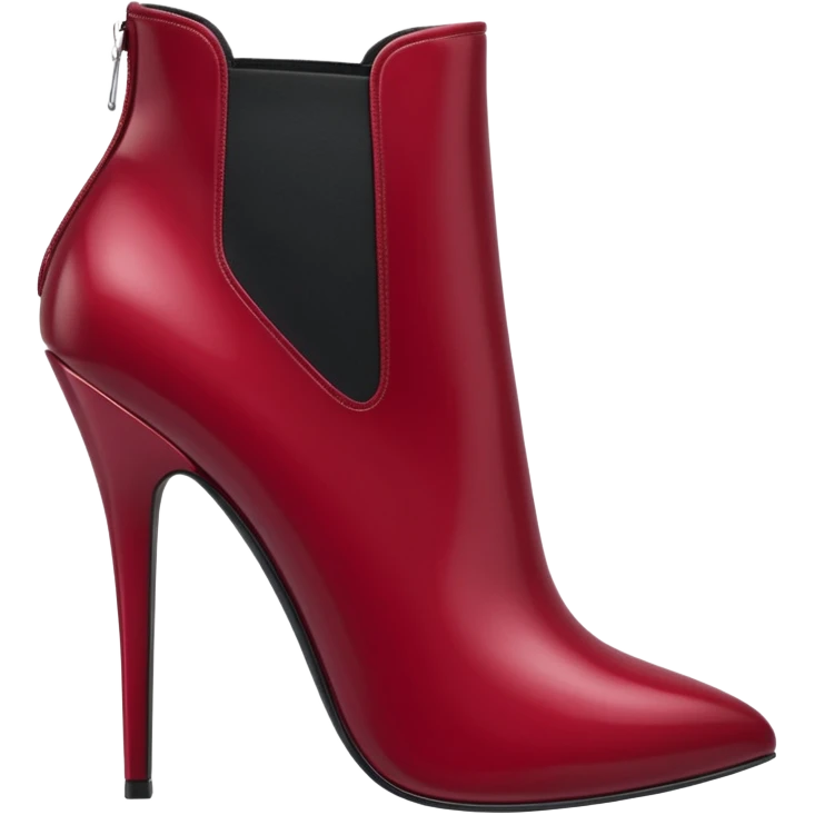 burgundy red latex high heel boots emoji