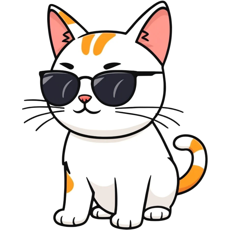Cat with sunglasses emoji