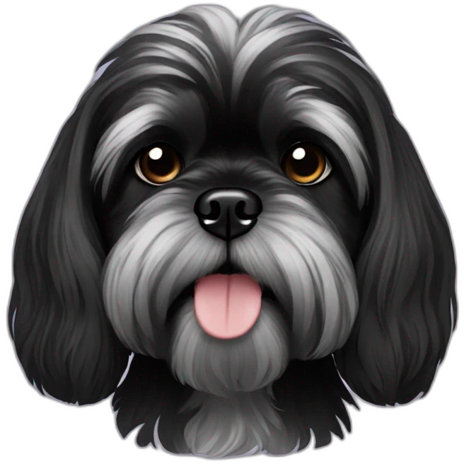 black shih tzu emoji