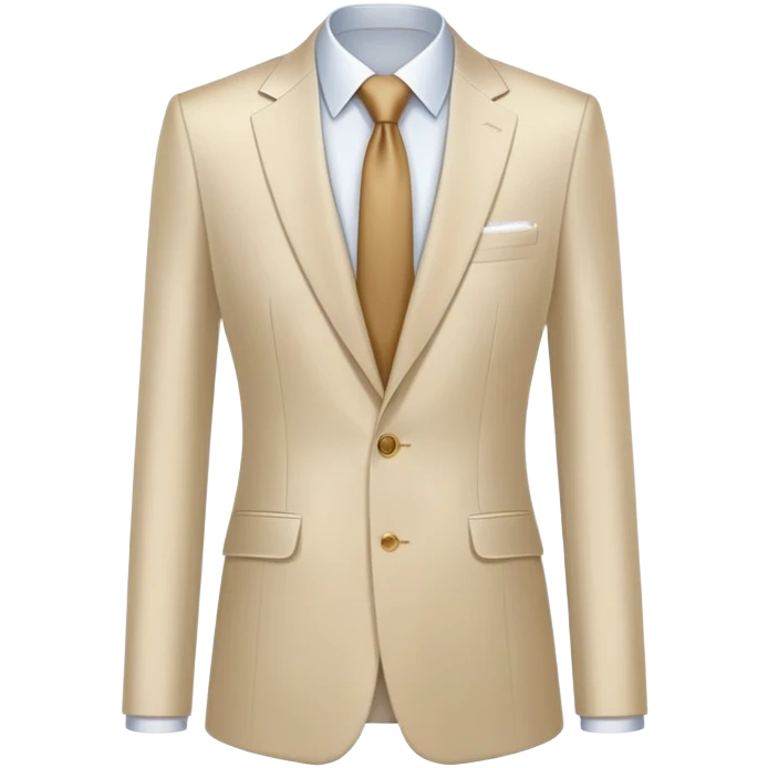 elegant silk pale beige business suit emoji