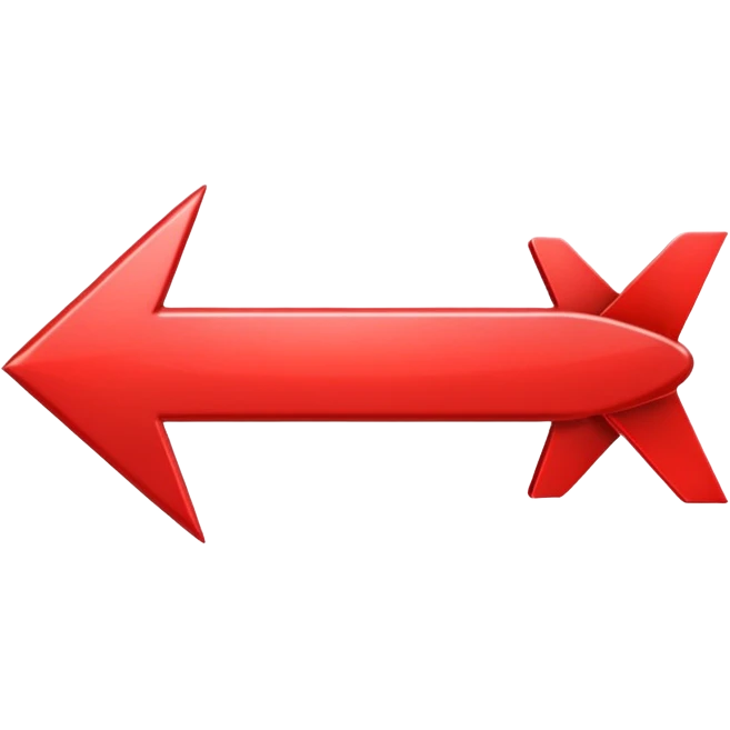 a red arrow pointing bad emoji