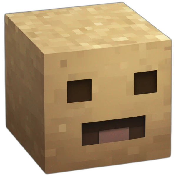 Minecraft cube de terre emoji