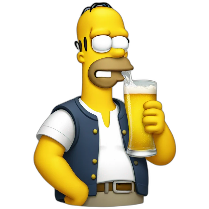 Homer drinking emoji