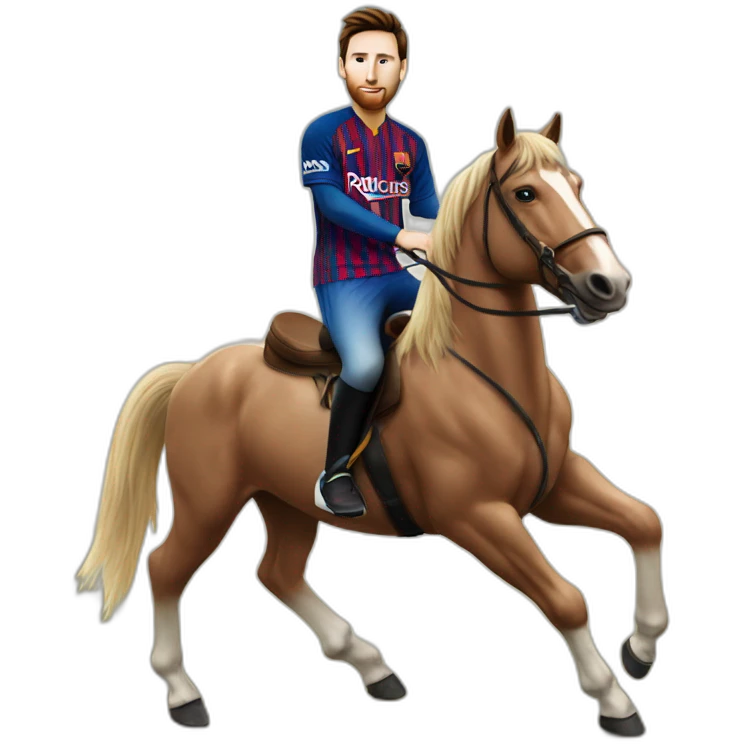 Messi sur un cheval emoji