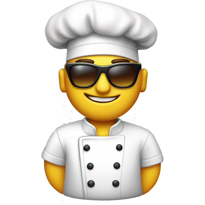 cool winking Chef with sunglasses emoji