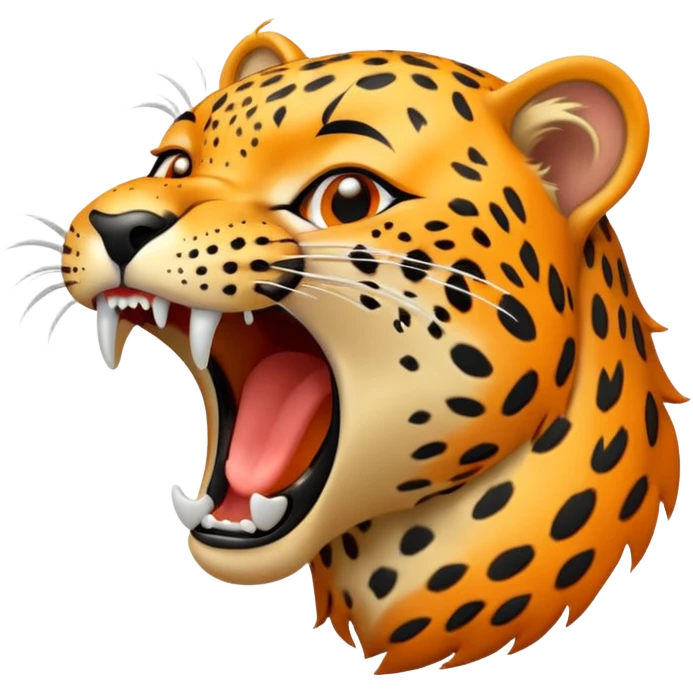 Leapord screaming emoji