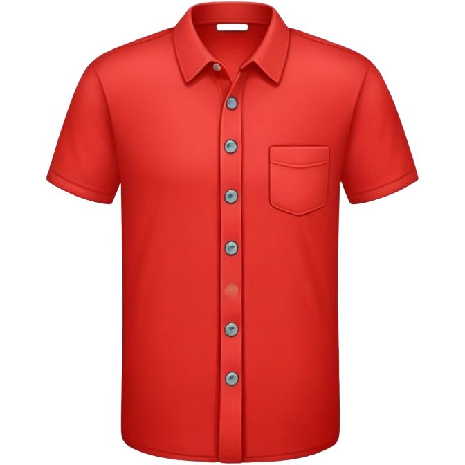 button up red T shirt emoji