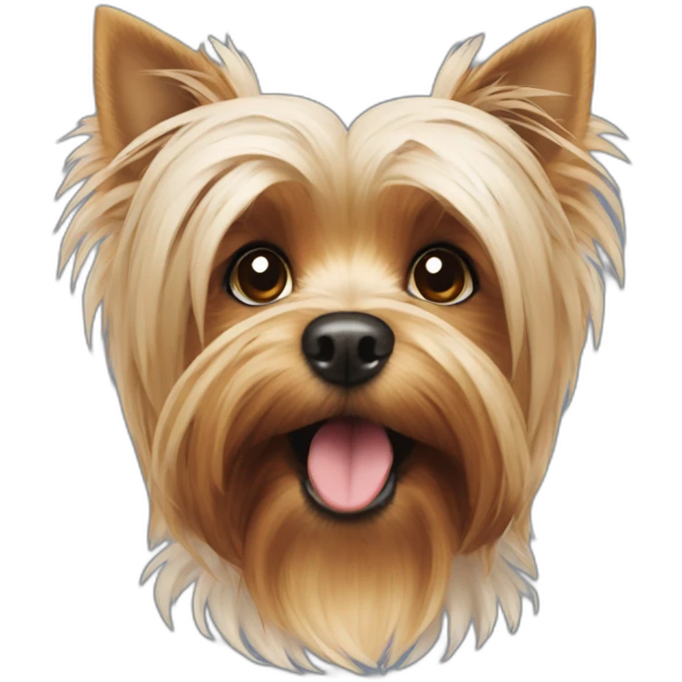 Yorkshire Terrier papá noel emoji
