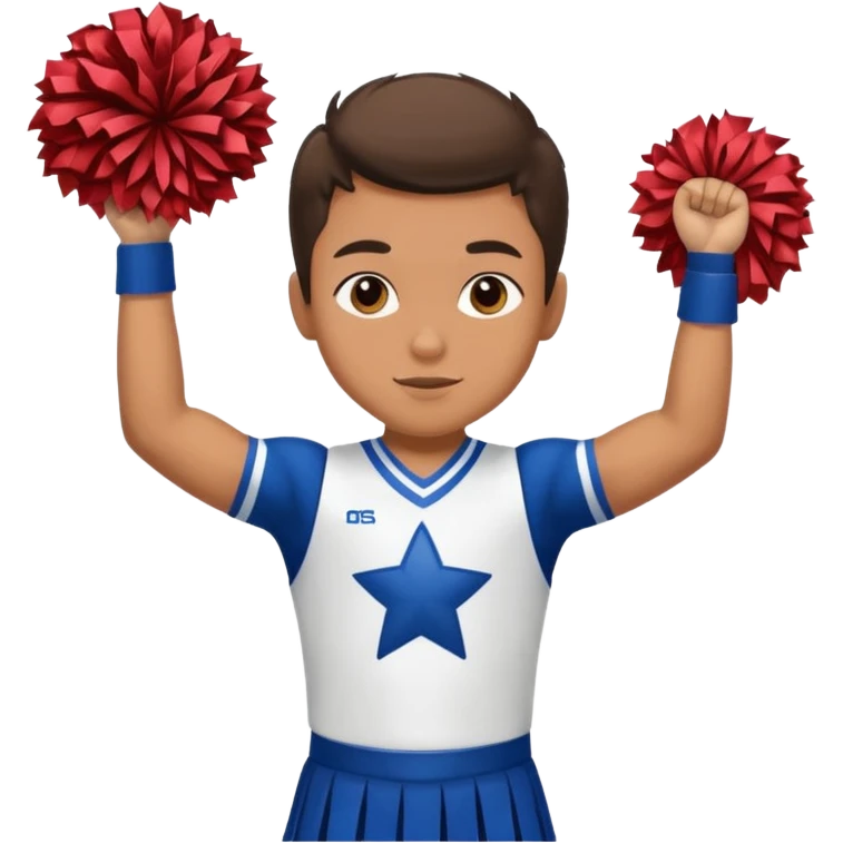 All star Cheerleader boy in  cheerleader uniform  emoji
