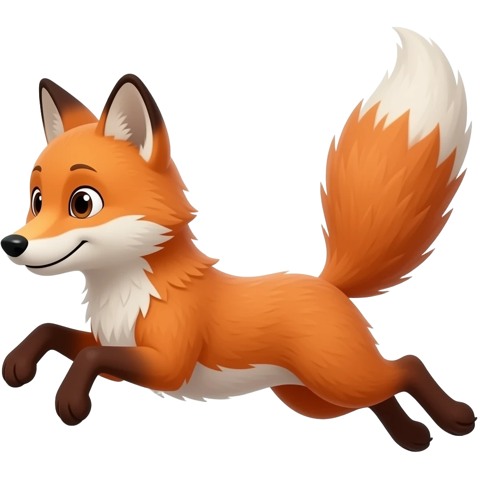 fox jumping emoji