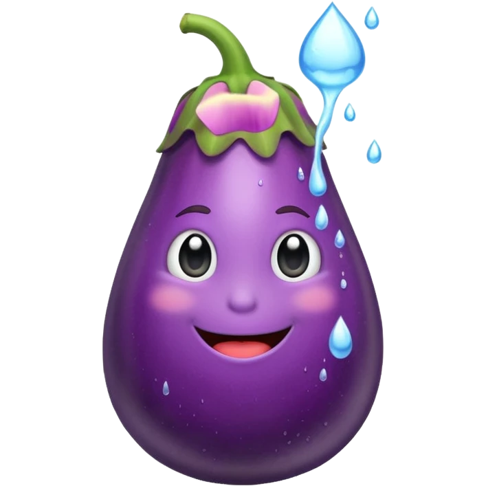 eggplant squirting water emoji