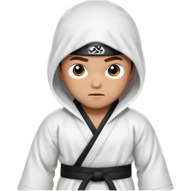 All white ninja robe and light brown skin color emoji
