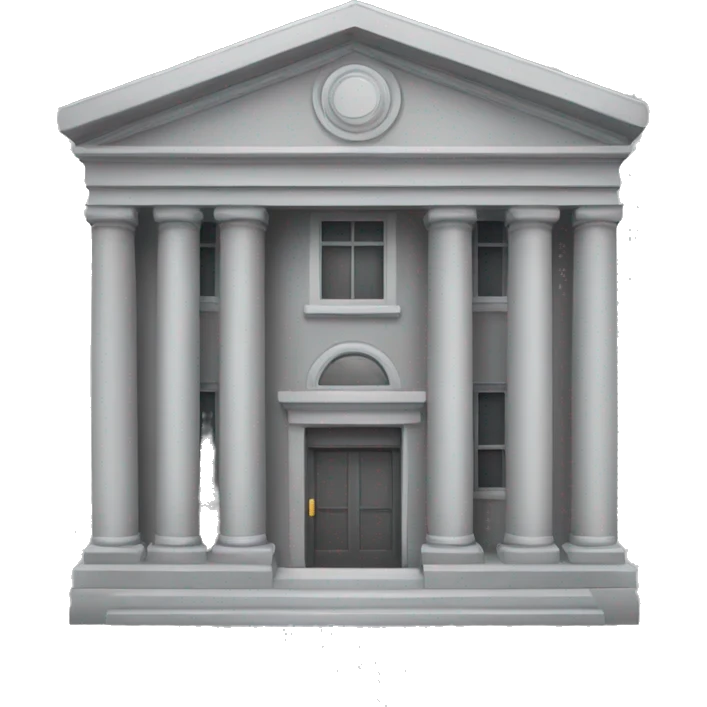 Gray bank building emoji