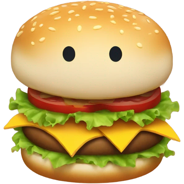 Hamburger smiling  emoji