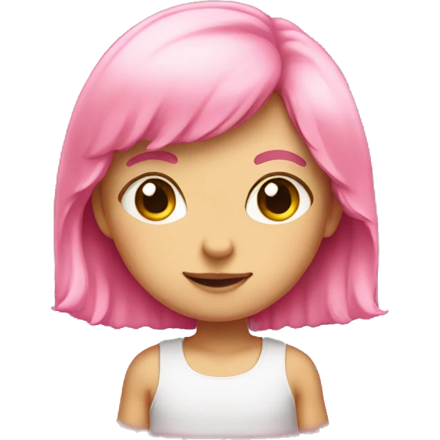 Cute pink  emoji