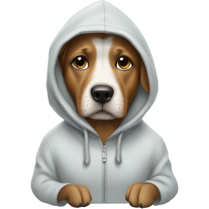 Dog wearing hoodie  emoji