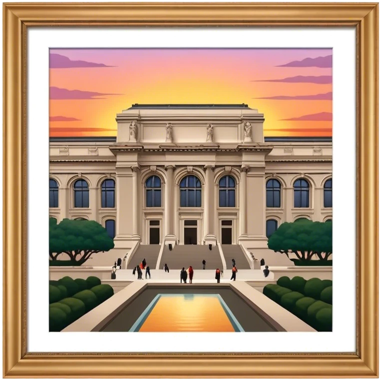 the met museum new york city at sunet emoji