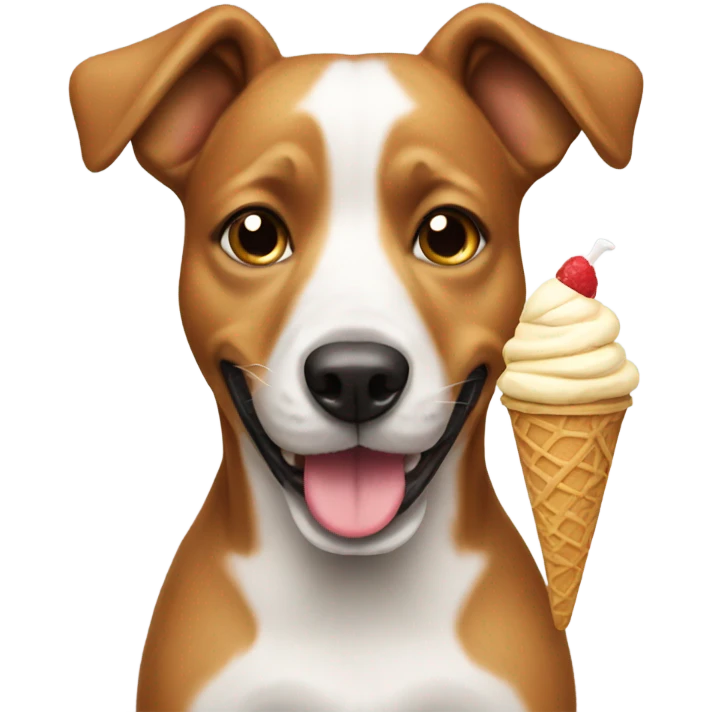 dog with icecream emoji