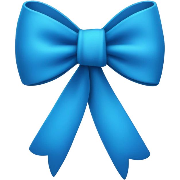 bow blue emoji