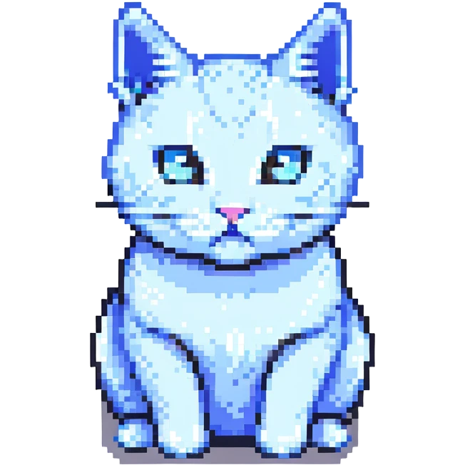 light-blue cat emoji