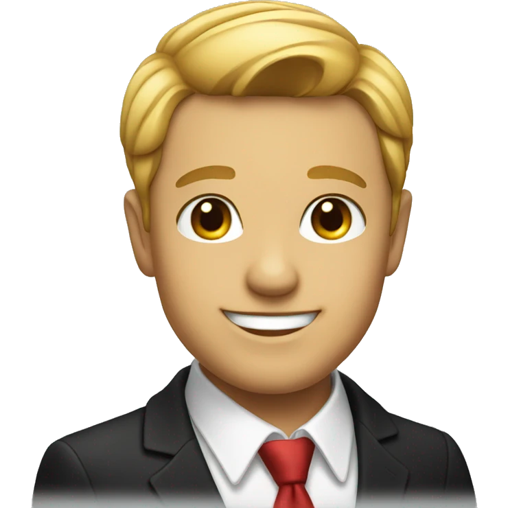 smiling male in formal attire emoji