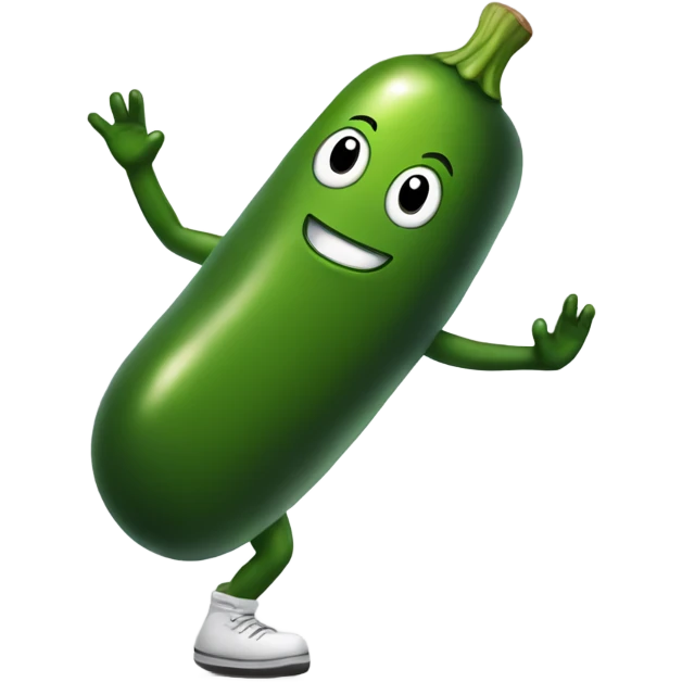 Dancing pickle emoji