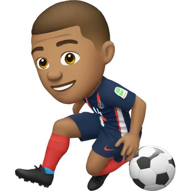 Mbappe qui fait de la balancoir emoji