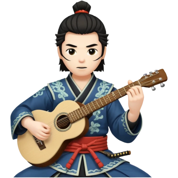 samurai play guitar emoji