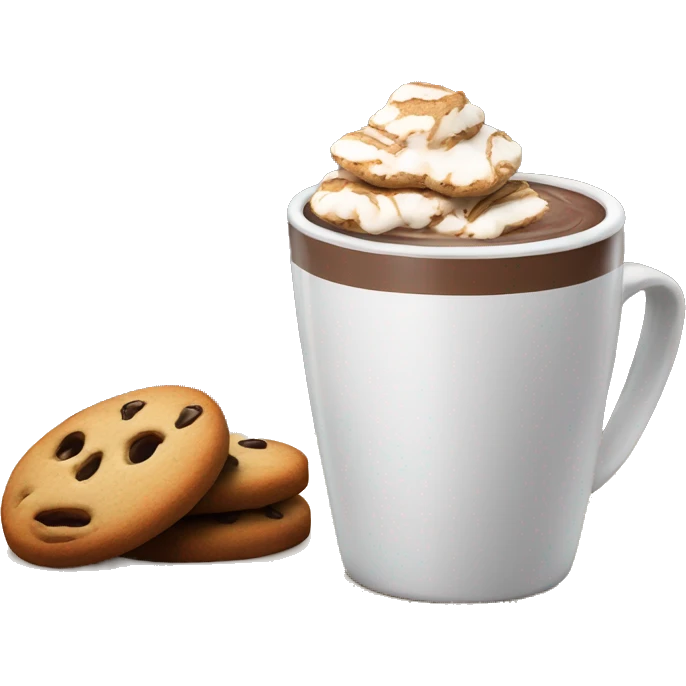 Hot chocolate and cookies  emoji