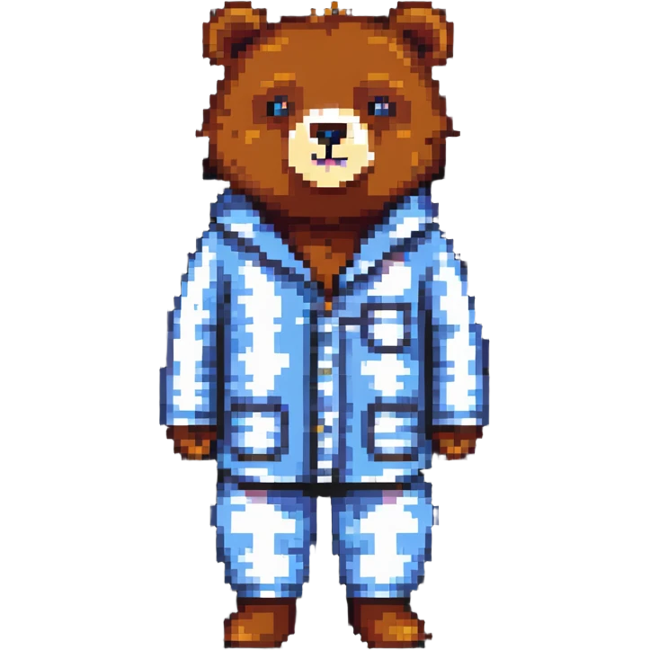 Bear in pajamas emoji