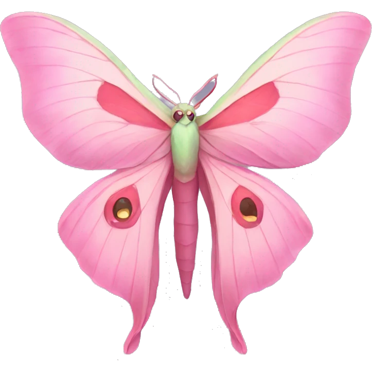 pink luna moth  emoji